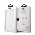 Miniatyrbild 6 av 6: Coque för iPhone 15 Pro Max Hotel RSG Texturerad Grainé Elegant Karl Lagerfeld Silver