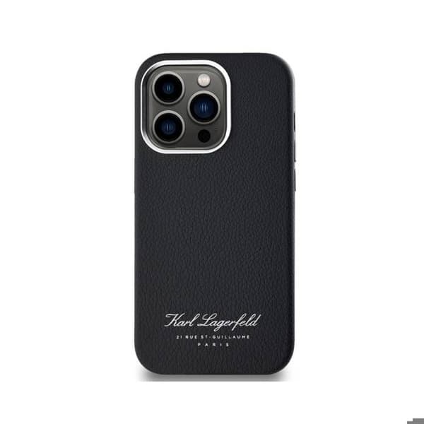 Coque för iPhone 14 Pro Max Hotel RSG Texturerad Grained Elegant Karl Lagerfeld Svart
