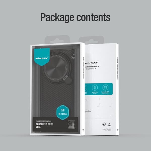 Coque för Xiaomi 14 Ultra Hårdhud i TPU CamShield Prop Nillkin Svart