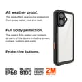 Miniatyrbild 3 av 5: Coque 360° Framsidan Baksidan för iPhone 16 Plus IP68 Ultra Förstärkt Eiger Transparent