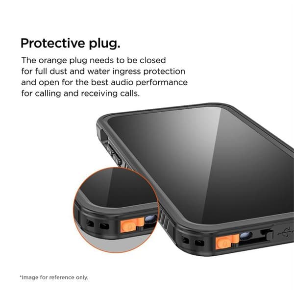 Coque 360° Framsidan Baksidan för iPhone 16 Plus IP68 Ultra Förstärkt Eiger Transparent