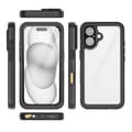 Miniatyrbild 2 av 5: Coque 360° Framsidan Baksidan för iPhone 16 Plus IP68 Ultra Förstärkt Eiger Transparent