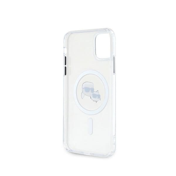 Coque för iPhone 11 Tryckt IML K och CH Kompatibel med MagSafe Karl Lagerfeld Transparent