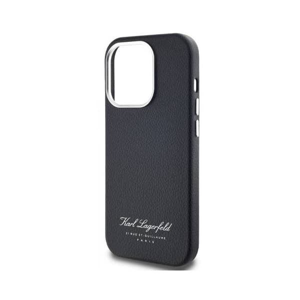 Coque för iPhone 14 Pro Hotel RSG Texturerad Grained Eleganta Karl Lagerfeld Svart