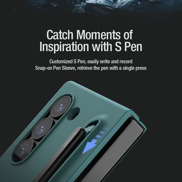 Siliconefodral för Galaxy Z Fold6 med plats för S Pen Nillkin Grön