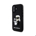 Miniatyrbild 3 av 6: Coque för iPhone 16 Plus 3D Karl och Choupette Förstärkt Karl Lagerfeld Svart