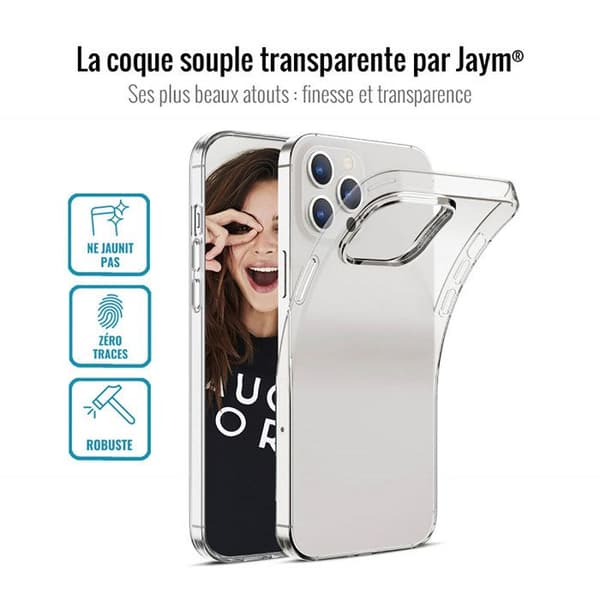 iPhone 16 Pro Transparent Slitthölje Kompatibel med Trådlös Laddning Jaym