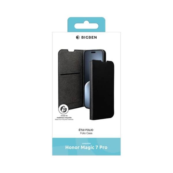 Etui för Honor Magic 7 Pro med Ställfunktion och Kortfäste BigBen Connected Svart