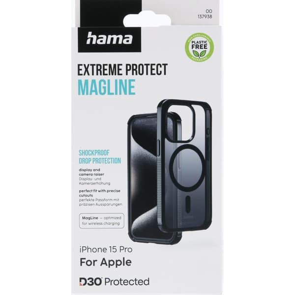 Hama iPhone 15 Pro Deksel Extreme Protect MagLine Svart