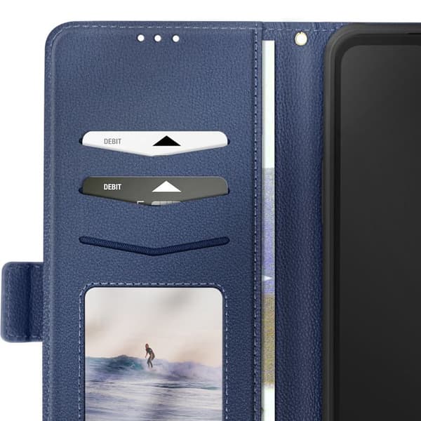 Etui Clapet för Galaxy XCover 7 Pro med Rem Stöd Plånbok Blå