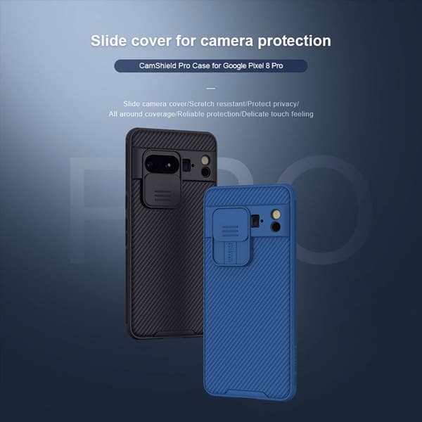 Coque CamShield Pro Coulissant för Google Pixel 8 Pro Ultra Hård Nillkin Svart