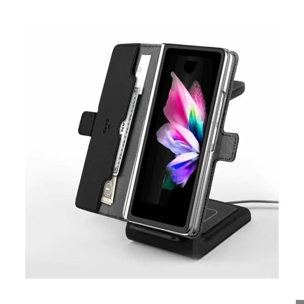 Folio Magnetisk Fodral för Galaxy Z Fold 6 med Sedelfack Mercury Svart
