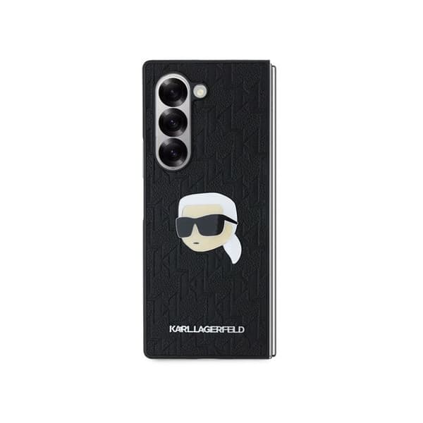 Skyddande skal för Galaxy Z Fold 6 Saffiano Monogram Karl Head Karl Lagerfeld Svart