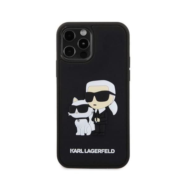 Coque 3D Karl och Choupette för iPhone 12/12 Pro Elegant skydd Karl Lagerfeld Svart