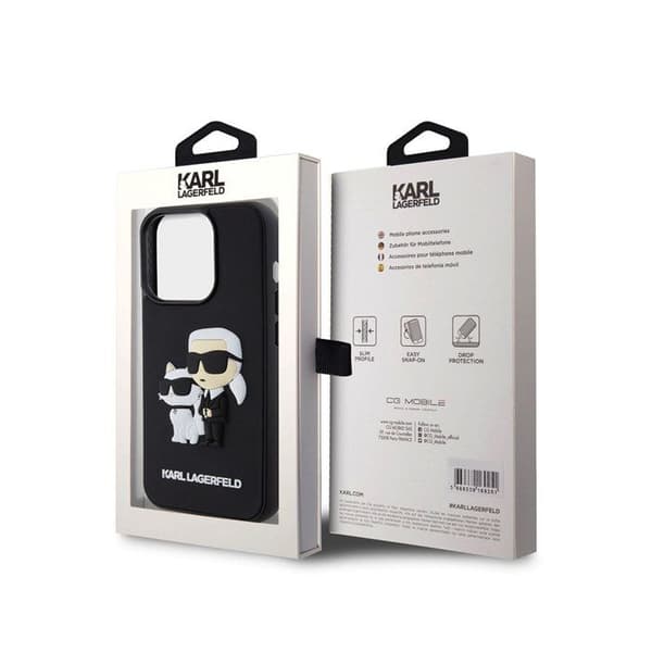 3D-skal Karl Choupette för iPhone 13 Pro Max Elegant Skydd Karl Lagerfeld Svart