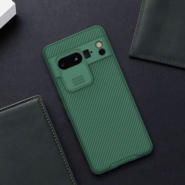 Coque CamShield Pro Coulissant för Google Pixel 8 Pro Ultra Hård Nillkin Mörkgrön