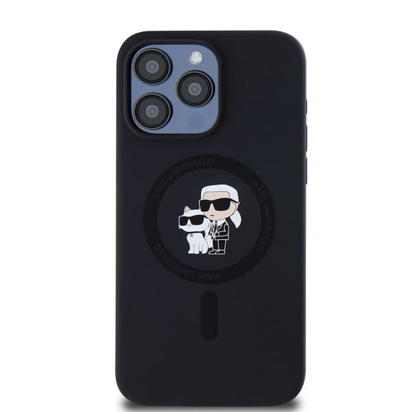 Skal till iPhone 15 Pro Max - Karl Lagerfeld Silikonring MagSafe (KLHMP15XSCMKCRHK) - Karl&Choupette