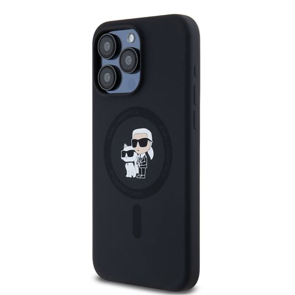 Skal till iPhone 15 Pro Max - Karl Lagerfeld Silikonring MagSafe (KLHMP15XSCMKCRHK) - Karl&Choupette