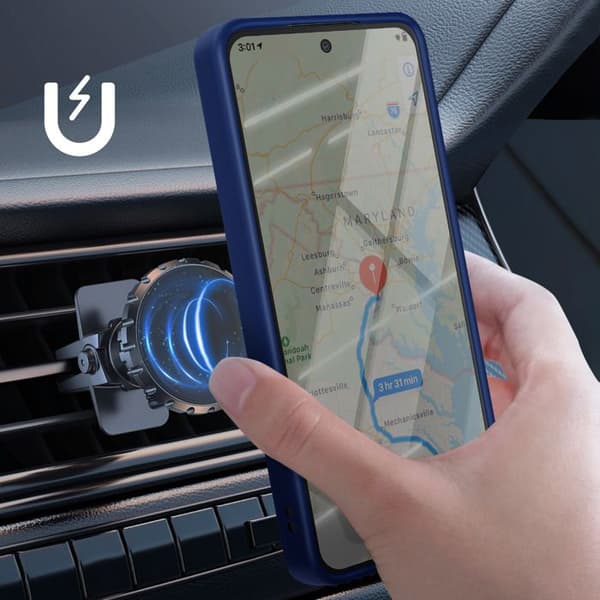 Coque för Oppo Reno 13 Magnetisk Ring Genomskinlig Blå Natt