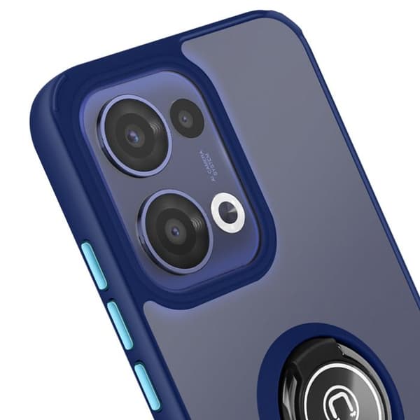 Coque för Oppo Reno 13 Magnetisk Ring Genomskinlig Blå Natt