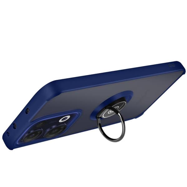 Coque för Oppo Reno 13 Magnetisk Ring Genomskinlig Blå Natt