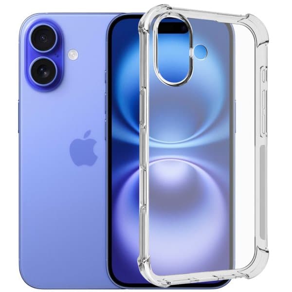 iPhone 16e Skal - Extra Stöttåligt och Slitstarkt Transparent