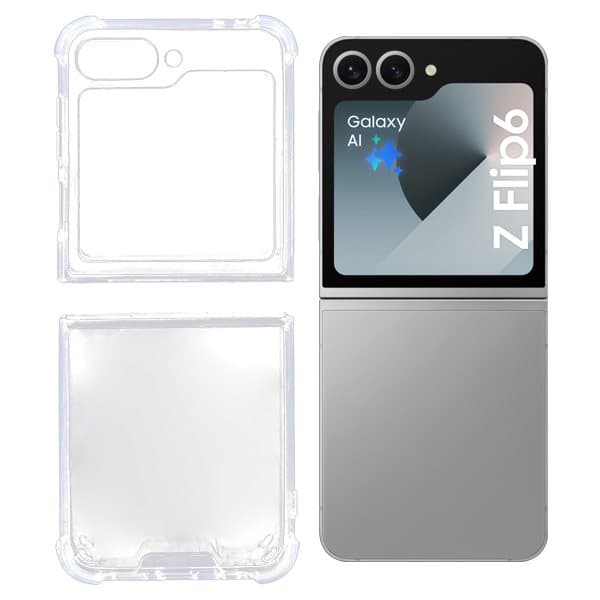 Samsung Galaxy Z Flip 5 Skal - Extra Stöttåligt och Slitstarkt Transparent