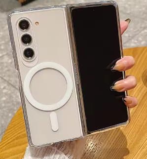 Samsung Galaxy Z Fold 6 Skal - Extra Stöttåligt och Slitstarkt Transparent