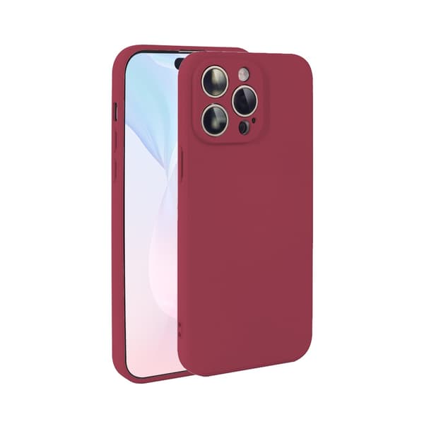 iPhone 12 Matt Röd Skal - Med Kameraskydd
