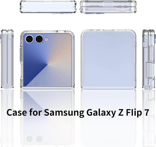 Läpinäkyvä Samsung Z Flip 7 -kotelo
