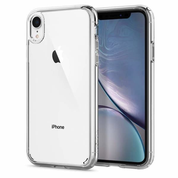 Spigen® iPhone XR 6.1"-fodral, Spigen® [Ultra Hybrid] TPU och PC-fodral för iPhone XR 6.1" 2018, hård baksida - genomskinlig