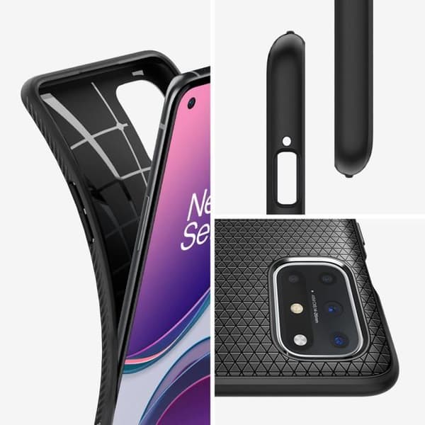 Coque - SPIGEN - Liquid Air - Svart - Skydd mot repor - Stötdämpning