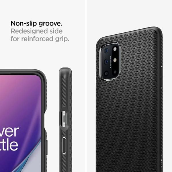 Coque - SPIGEN - Liquid Air - Svart - Skydd mot repor - Stötdämpning