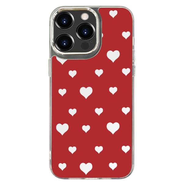 INF Speilmalt Telefondeksel - Rødt Hjerte - iPhone 14 Pro