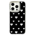 Miniatyrbillede 1 af 4: INF Spejlmalet telefoncover til iPhone 16 Plus - Sort hjerte