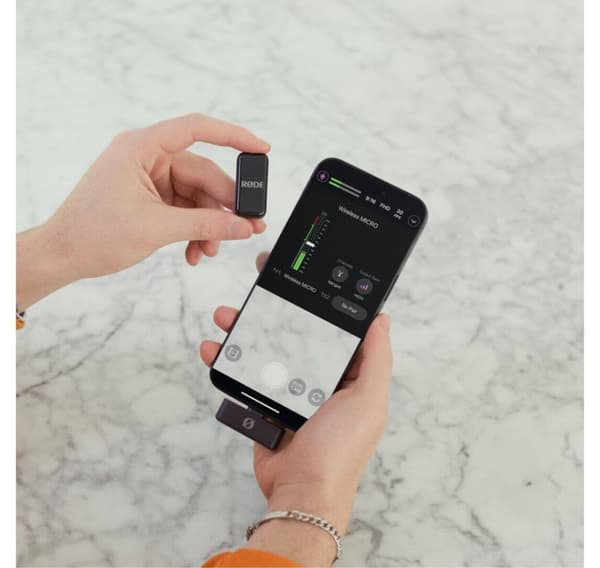 Rode trådløs mikrofon Wireless Micro USB-C, svart