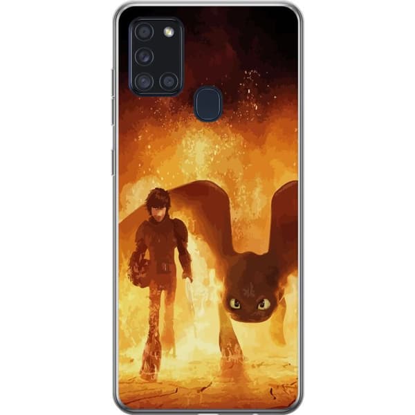 Samsung Galaxy A21s Läpinäkyvä kuori Loikkakouluttaja