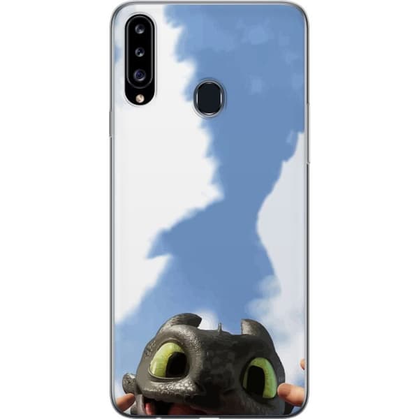 Samsung Galaxy A20s Läpinäkyvä kuori Lohikäärmeen Kasvattaja
