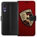 Miniatyrbild 1 av 3: Huawei P20 Pro Plånboksfodral Mobilskal med stilren Porce logotyp i svartvitt