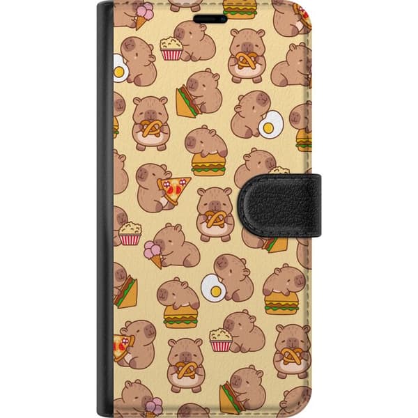Samsung Galaxy A10 Plånboksfodral Kawaii capybara mobilskal med flera söta figurer