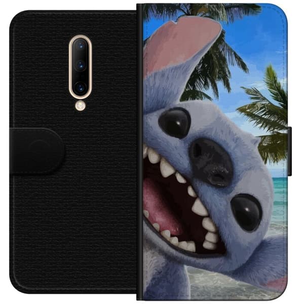 OnePlus 7 Pro Tegnebogsetui Stitch-telefonetaske med palmer i sødt venskabsdesign.