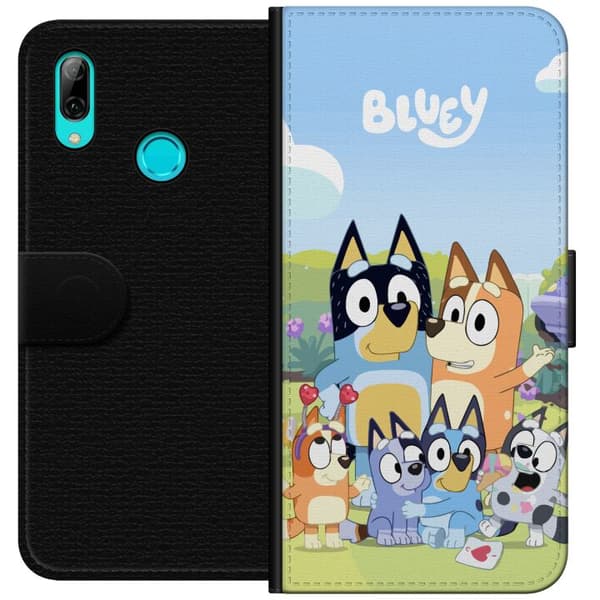 Huawei P smart 2019 Lommeboketui Bluey mobildeksel med hele familien i fargerikt design