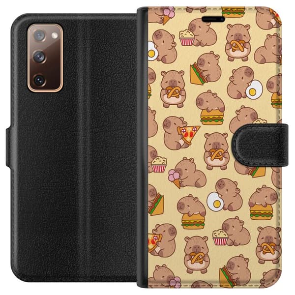 Samsung Galaxy S20 FE Lommeboketui Kawaii capybara mobildeksel med flere søte figurer