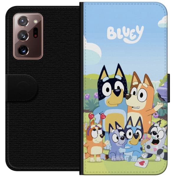 Samsung Galaxy Note20 Ultra Lommeboketui Bluey mobildeksel med hele familien i fargerikt design