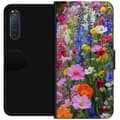 Miniatyrbilde 1 av 3: Sony Xperia 5 II Lommeboketui Blomstrete mobildeksel med sommerlig eng og naturmotiv