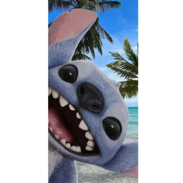 Apple iPhone 13 Pro Tegnebogsetui Stitch-telefonetaske med palmer i sødt venskabsdesign.
