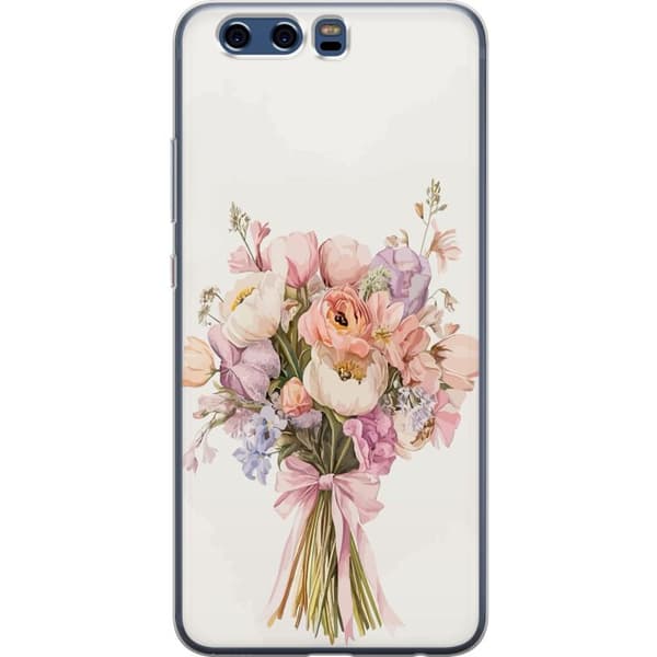 Huawei P10 Genomskinligt Skal Mobilskal med färgglad blombukett i romantisk stil