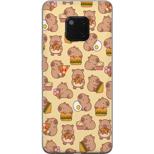 Huawei Mate 20 Pro Gjennomsiktig deksel Kawaii capybara mobildeksel med flere søte figurer