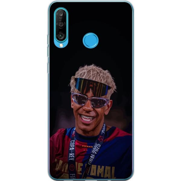 Huawei P30 lite Genomskinligt Skal Lamine Yamal mobilskal i stilren sportdesign