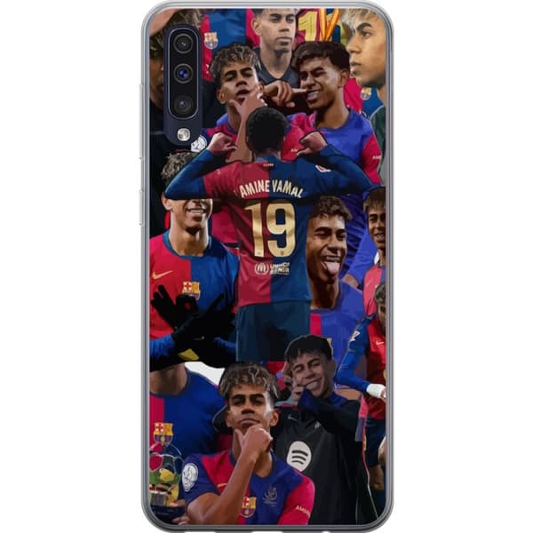 Samsung Galaxy A50 Gennemsigtig cover Lamine Yamal mobilcover til fodboldfans